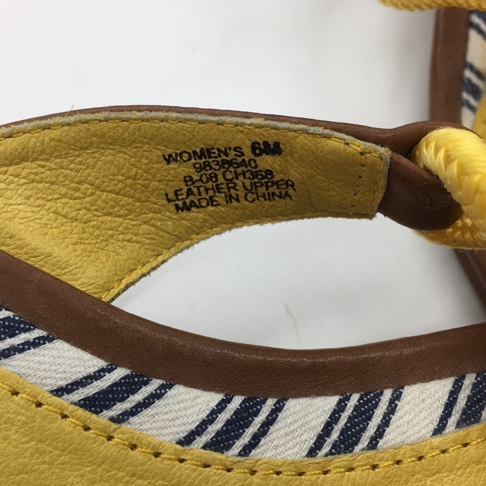 Sperry Top Sider Yellow Rope Thong Sandals. Size 6. - Picture 3 of 7